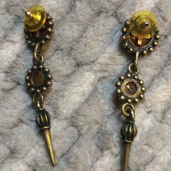 Vintage 80s dangle earrings - Picture 3 of 3